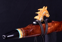 Honduran Rosewood Burl Native American Flute, Minor, Mid G-4, #I21G
